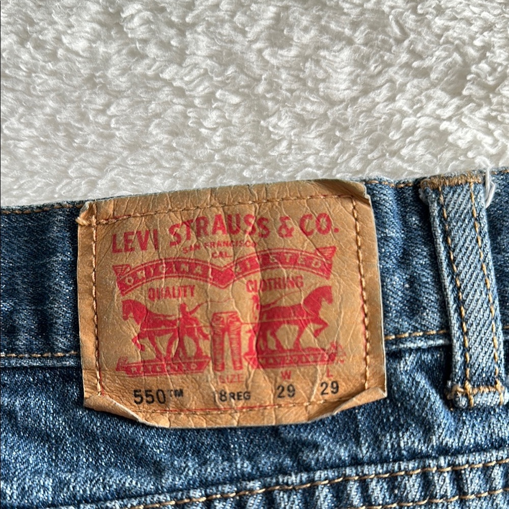Levi’s 550 Men's Blue Jeans Relaxed Fit Size W29 x L29 - Picture 4 of 10